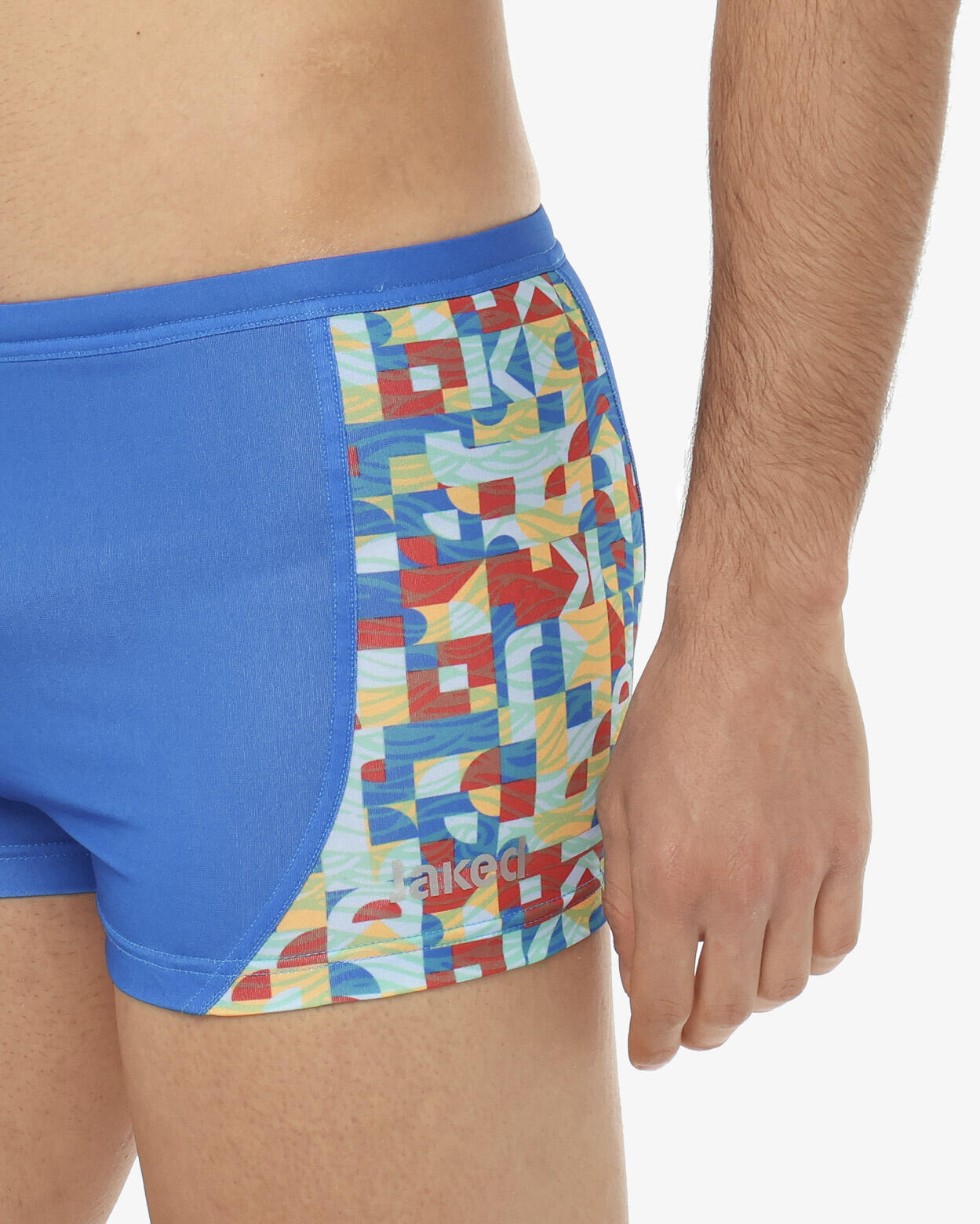maillot de bain synthétique bleu pour homme 3/5