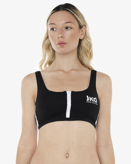 top per costume da bagno turchese da donna in mat. sintetico da nuoto