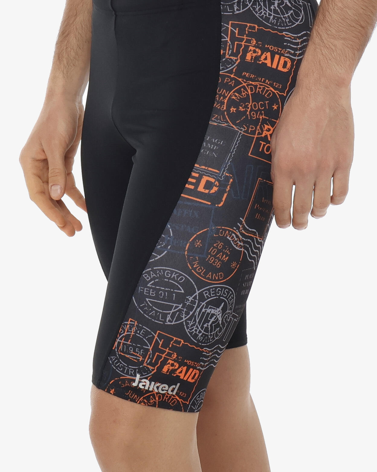 costume  nero da uomo in mat. sintetico da nuoto 3/5