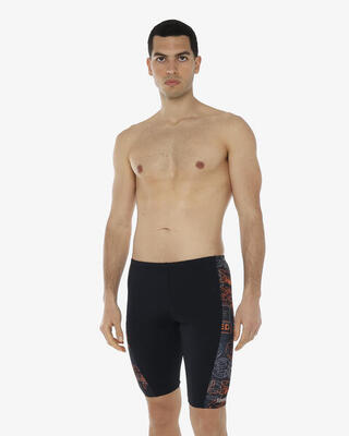 Zwarte synthetische zwemkleding voor heren