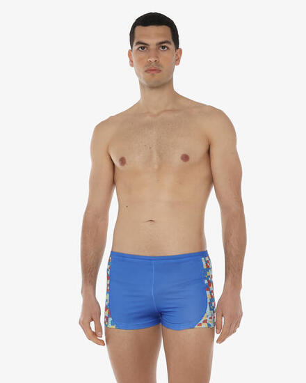 heren blauw synthetisch zwempak