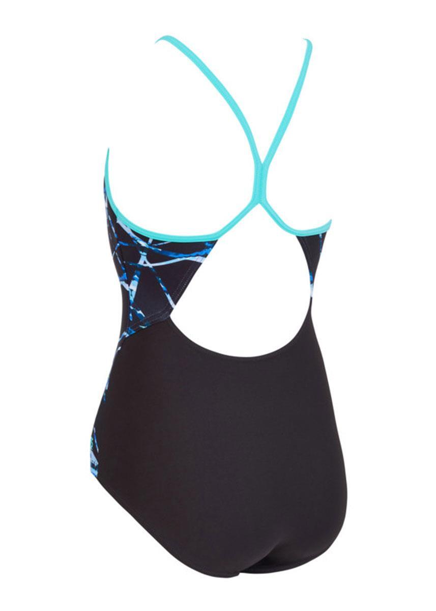 Zoggs Girls Sprintback Swimsuit - Rock Wave Print 5/6