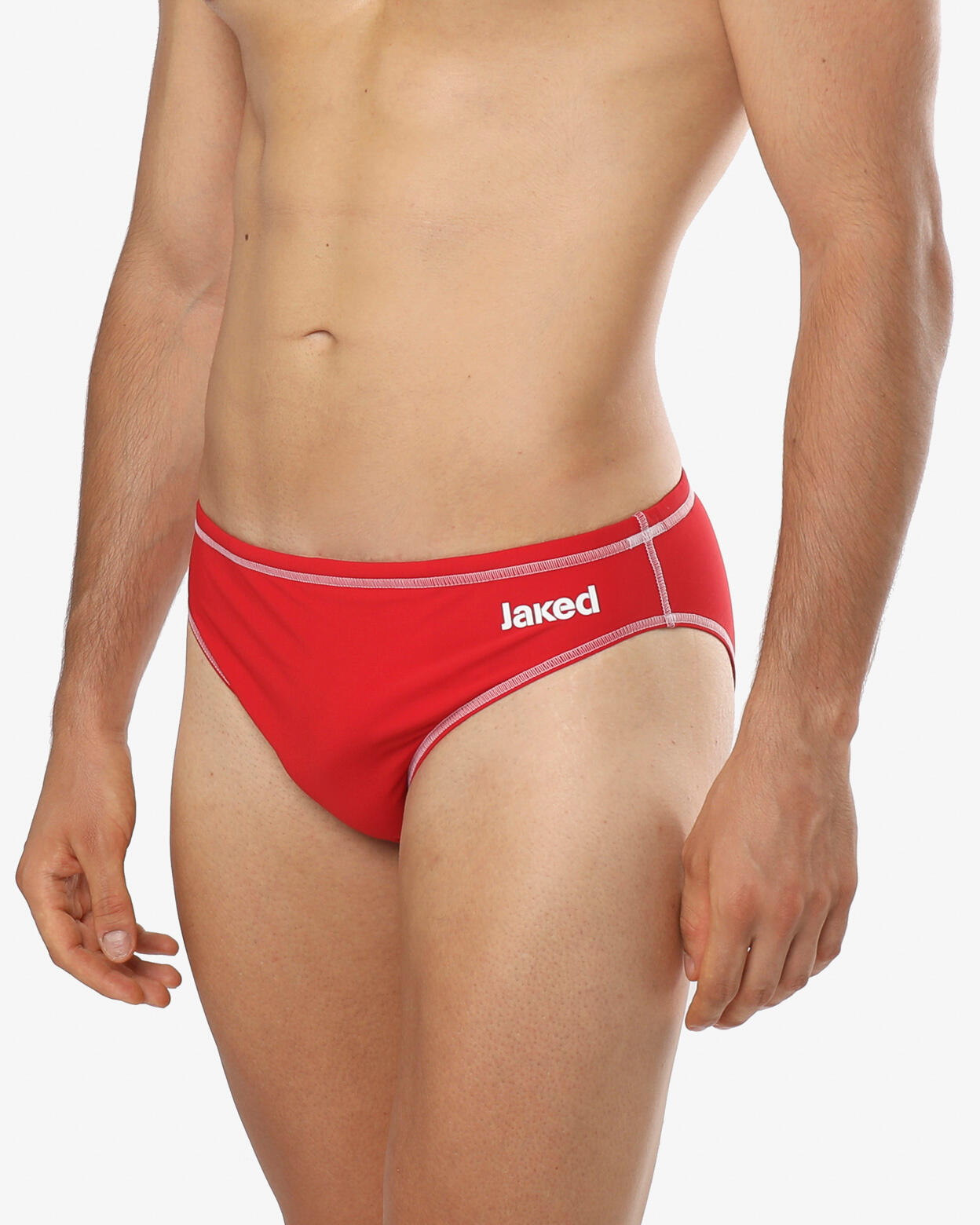 maillot de bain synthétique rouge pour homme 3/5