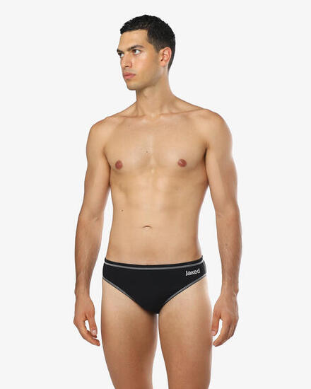 Maillot de bain synthétique noir pour homme
