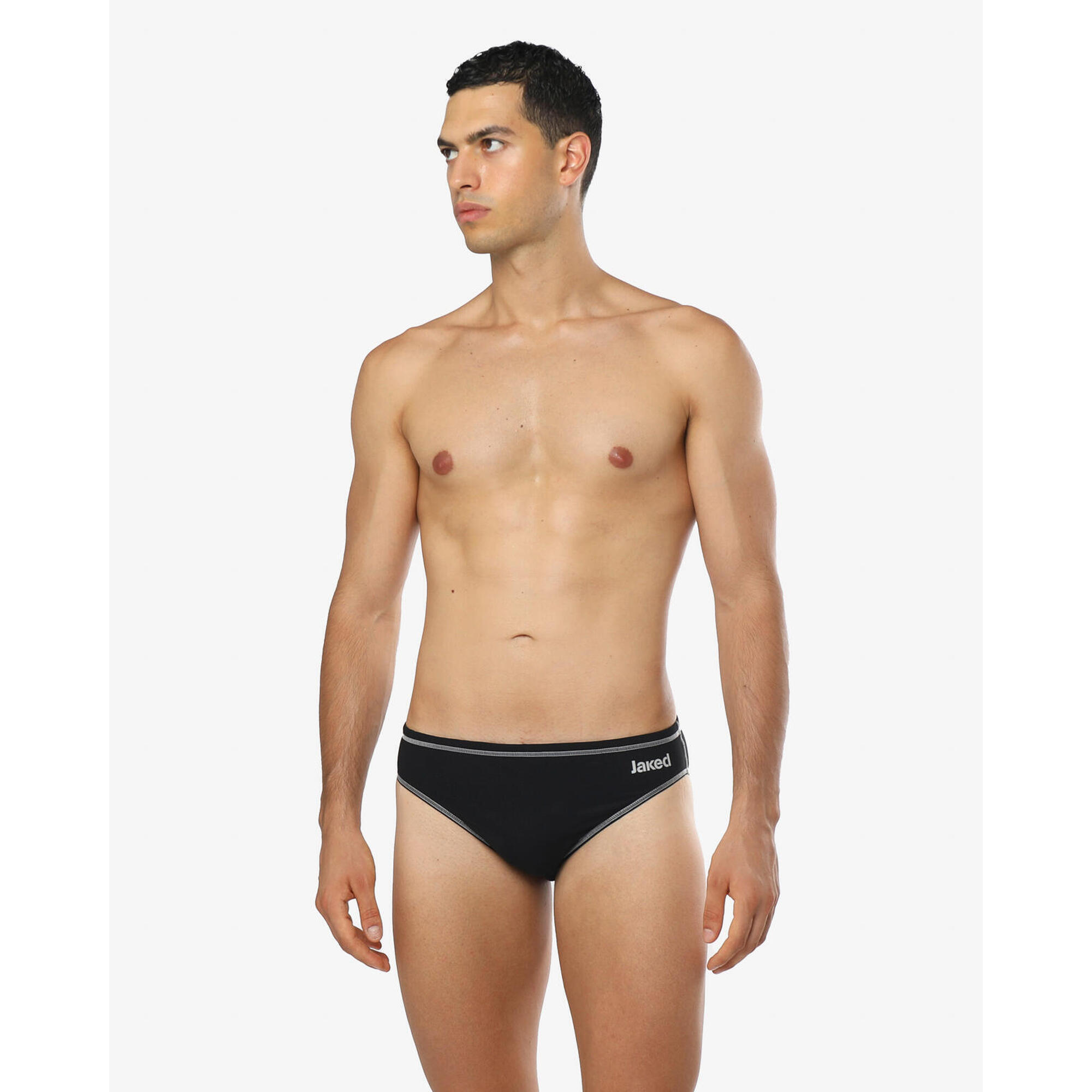 Jaked - Maillot De Bain Synthétique Noir Pour Homme - Slip De Bain - Noir - 8 À 10 Ans - Decathlon