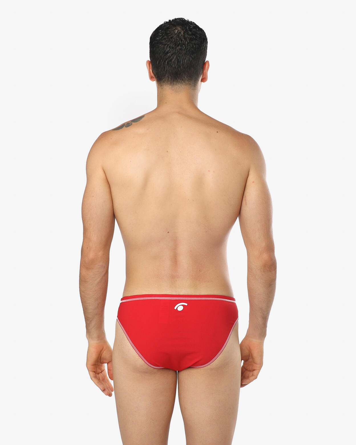 maillot de bain synthétique rouge pour homme 2/5