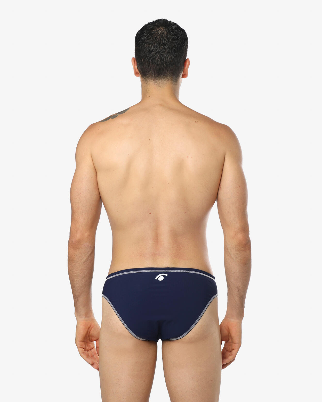 Maillot de bain synthétique bleu marine pour homme 2/5
