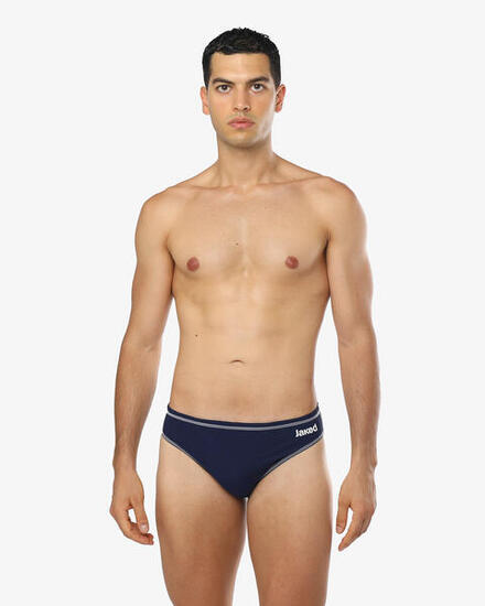 Maillot de bain synthétique bleu marine pour homme