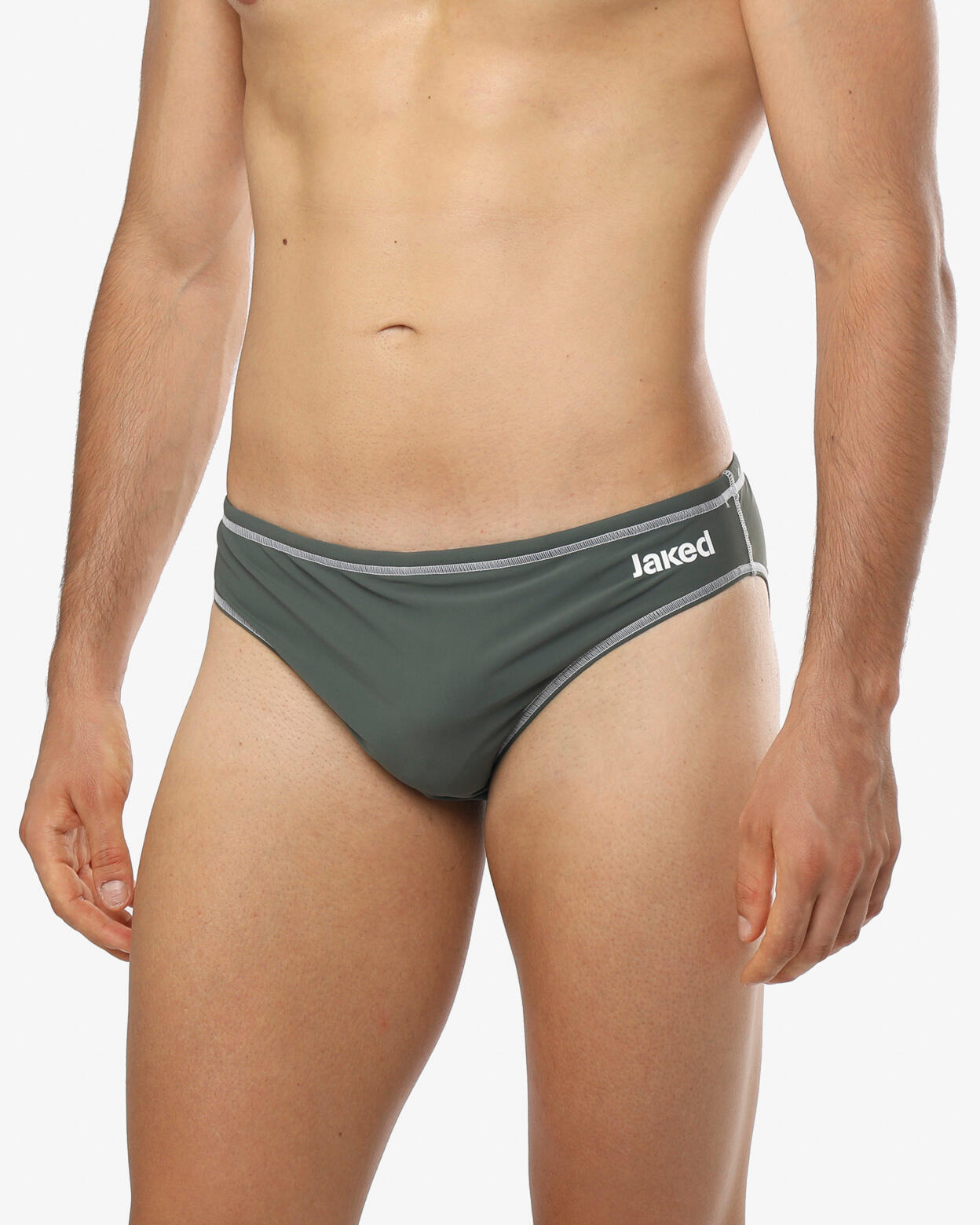 costume  verde militare da uomo in mat. sintetico da nuoto 3/5