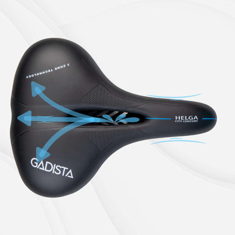 Fietszadel HELGA - 3ZONES comfort - Handgemaakt Italië