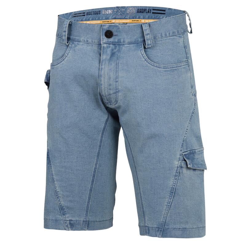 Short en denim organique Carve Digger - Bleu délavé
