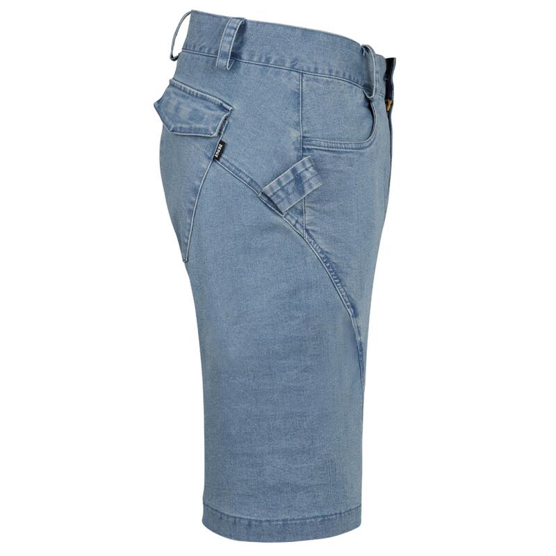 Short en denim organique Carve Digger - Bleu délavé