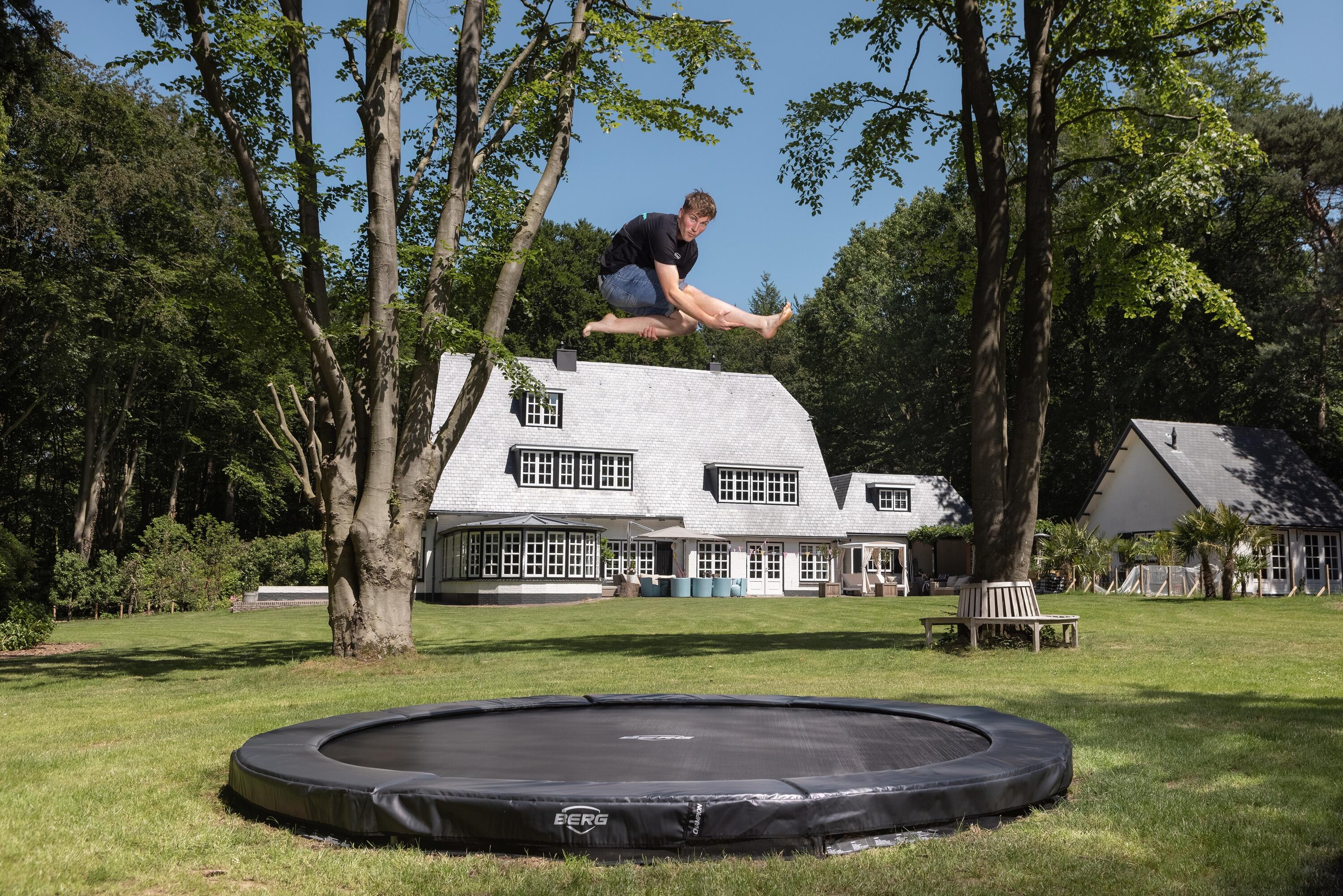 Cama elástica BERG SPORTS Champion InGround Redonda 330 Gris ant. 4/4