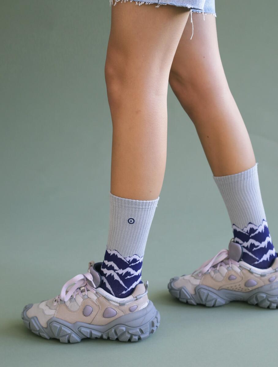 Calcetines de Ciclismo Enforma NATURE Gris.Ecológico y Antibacteriano. 3/4