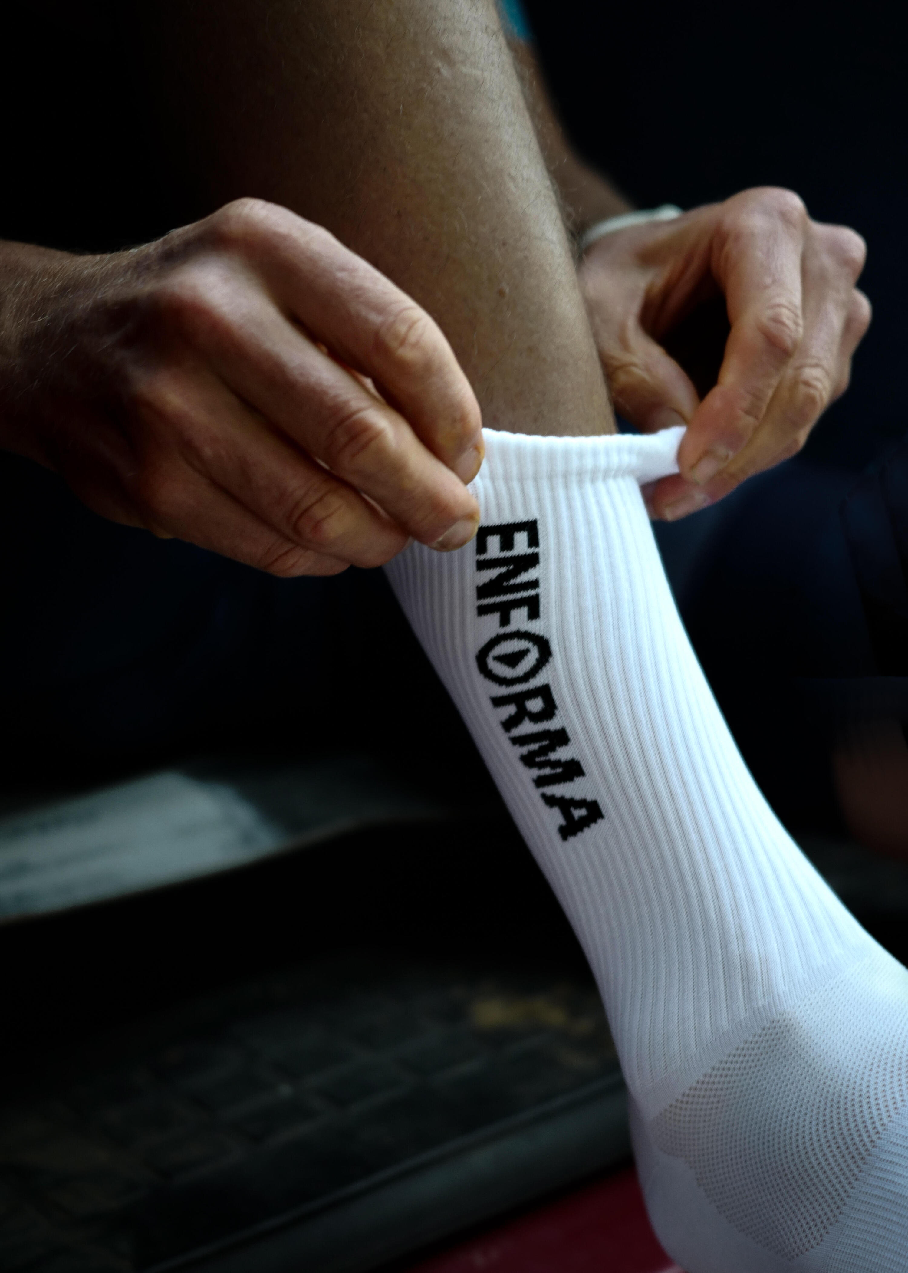 Calcetines de Ciclismo Enforma CHANGE Blanco.Ecológico y Antibacteriano. 2/4