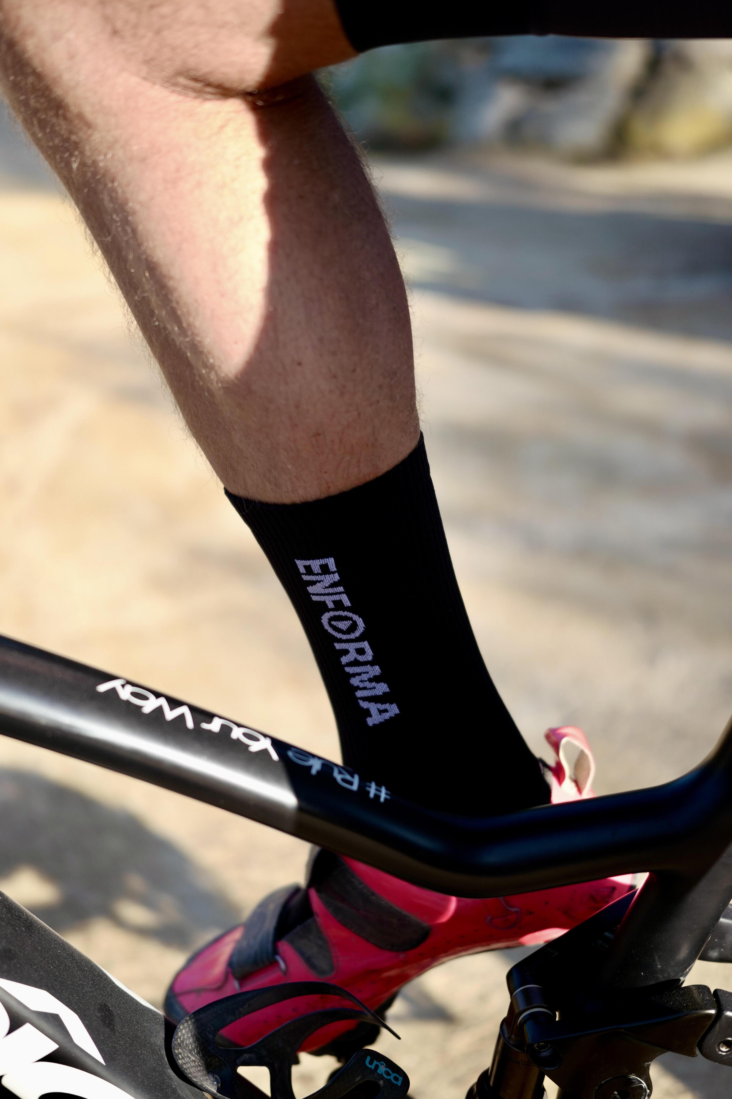 Calcetines de Ciclismo Enforma CHANGE Negro.Ecológico y Antibacteriano. 2/5