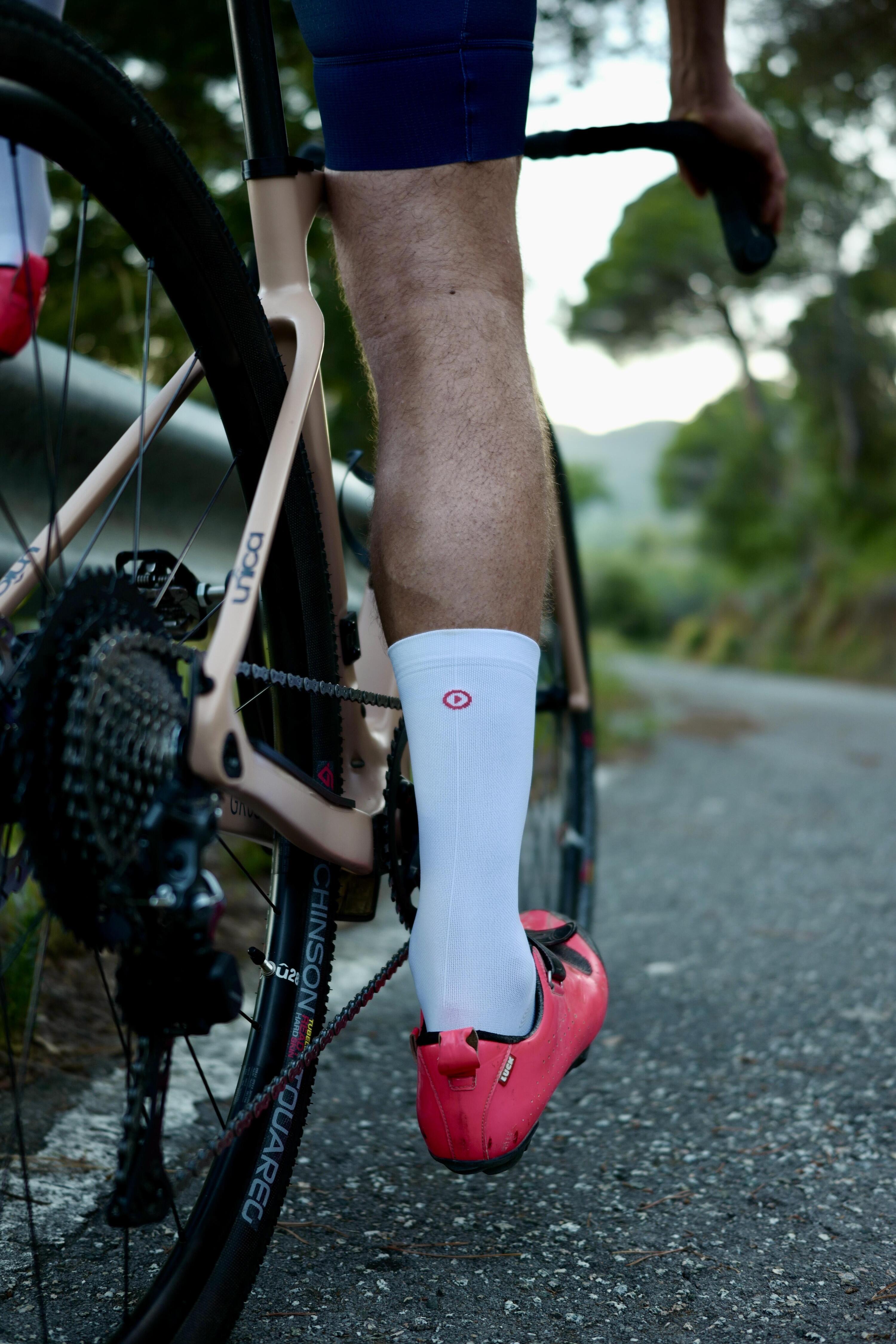 Calcetines de Ciclismo Enforma READY Blanco.Ecológico y Antibacteriano. 3/6