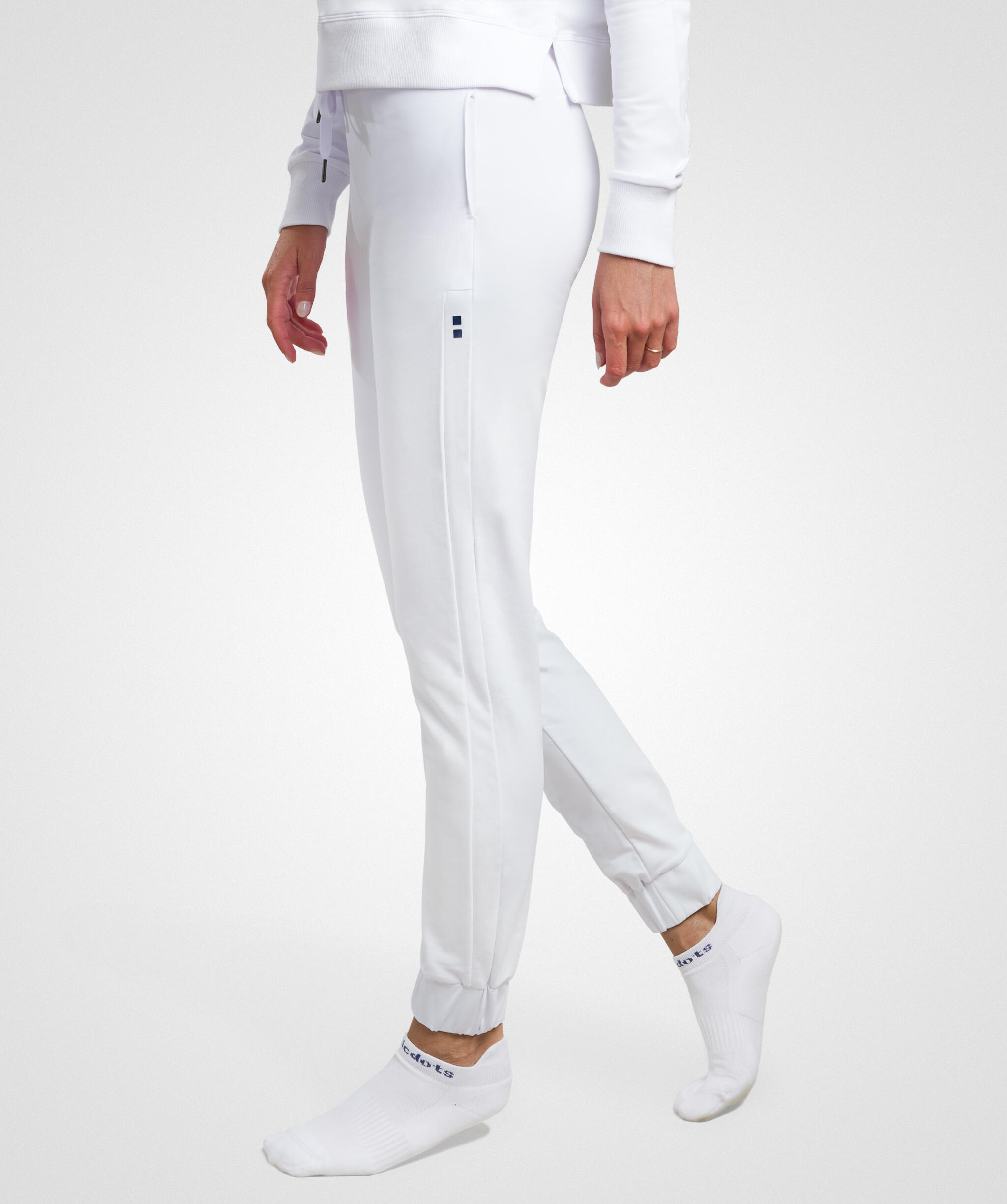 NORDICDOTS Tennis/Padel Organische Joggers Dames Wit