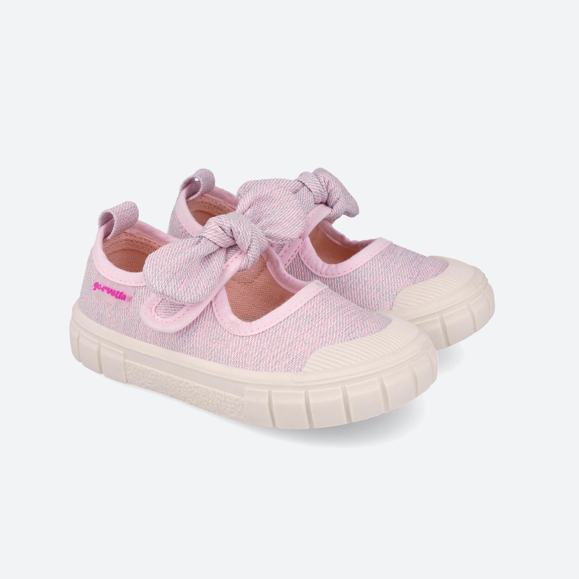 Merceditas Barefoot Menina Garvalín 252380C em Rosa com Velcro 2/7