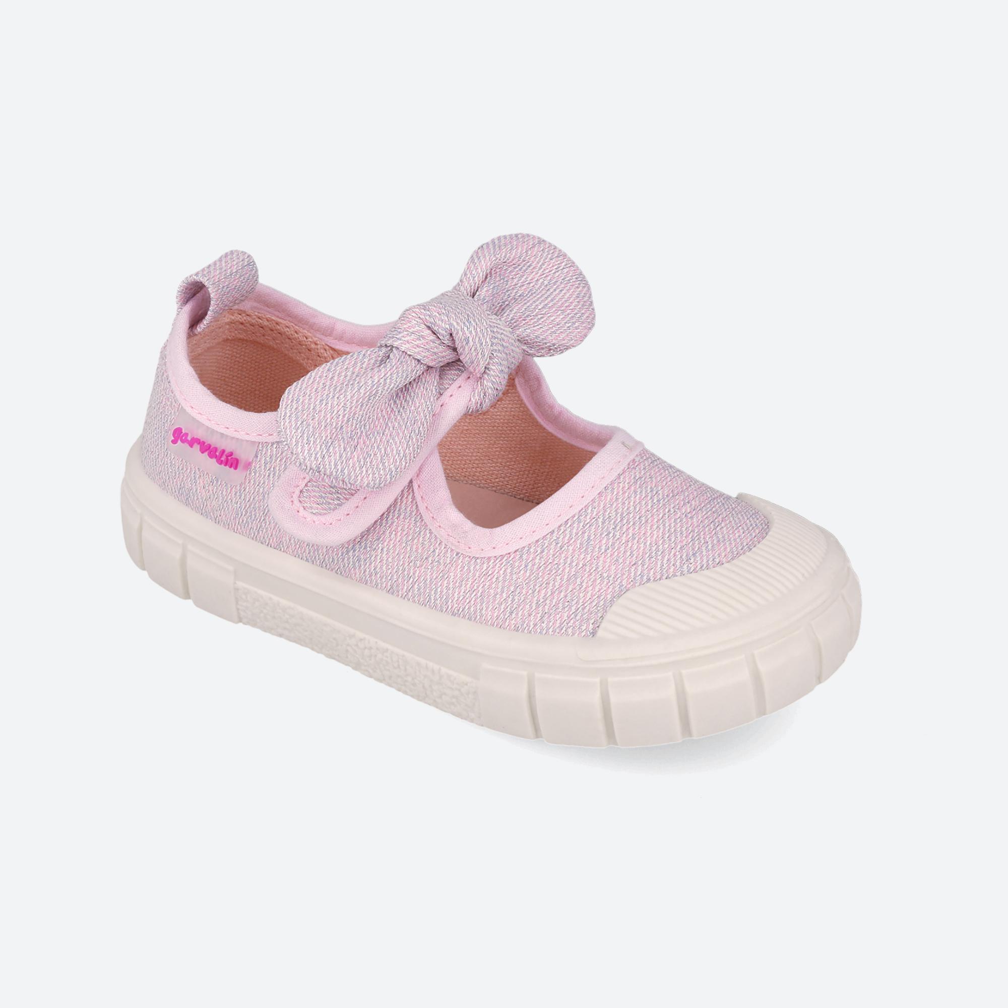 Merceditas Barefoot Menina Garvalín 252380C em Rosa com Velcro 4/7