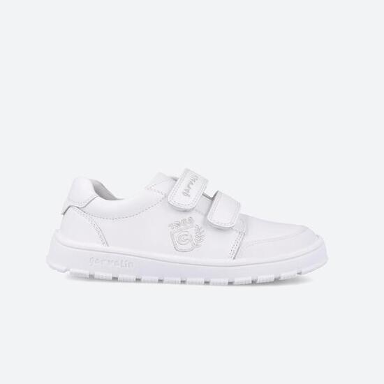 Zapatillas Barefoot Niños Garvalín 252510C Blancas Cierre Adherente