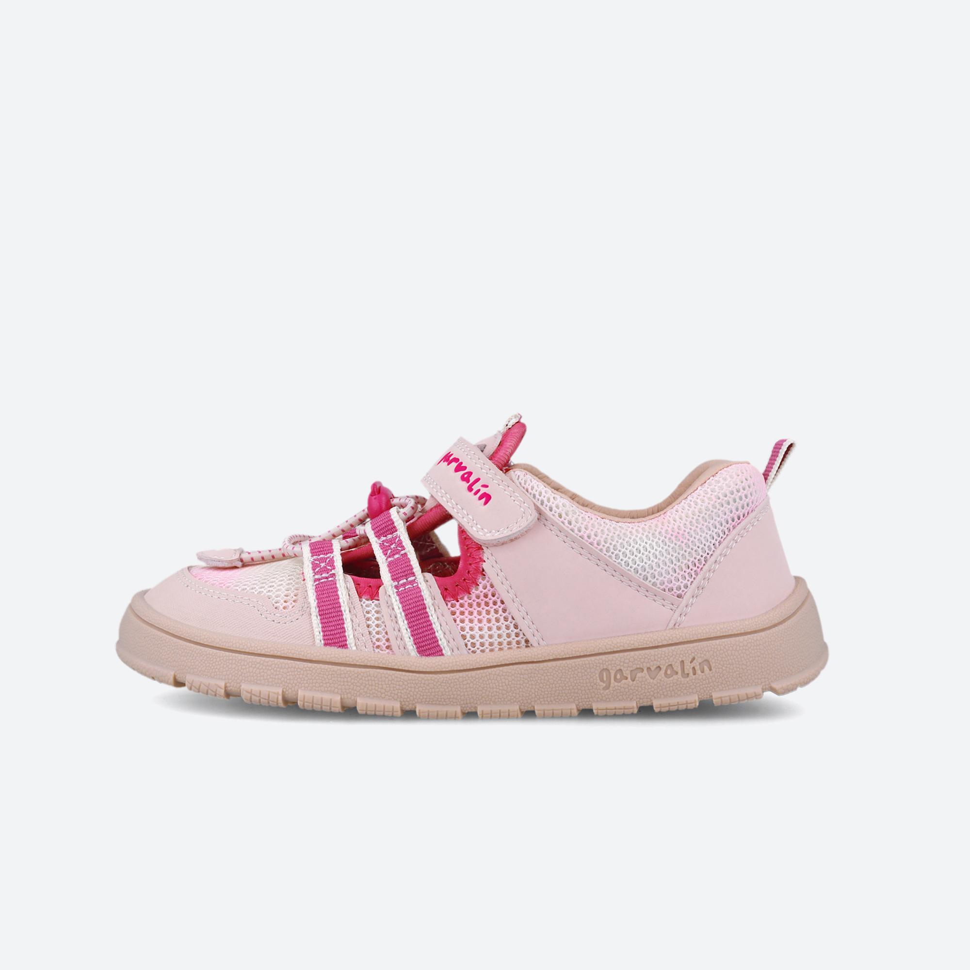 Sandalias Barefoot Niña Garvalín 252505C Rosas Cierre Adherente 6/7