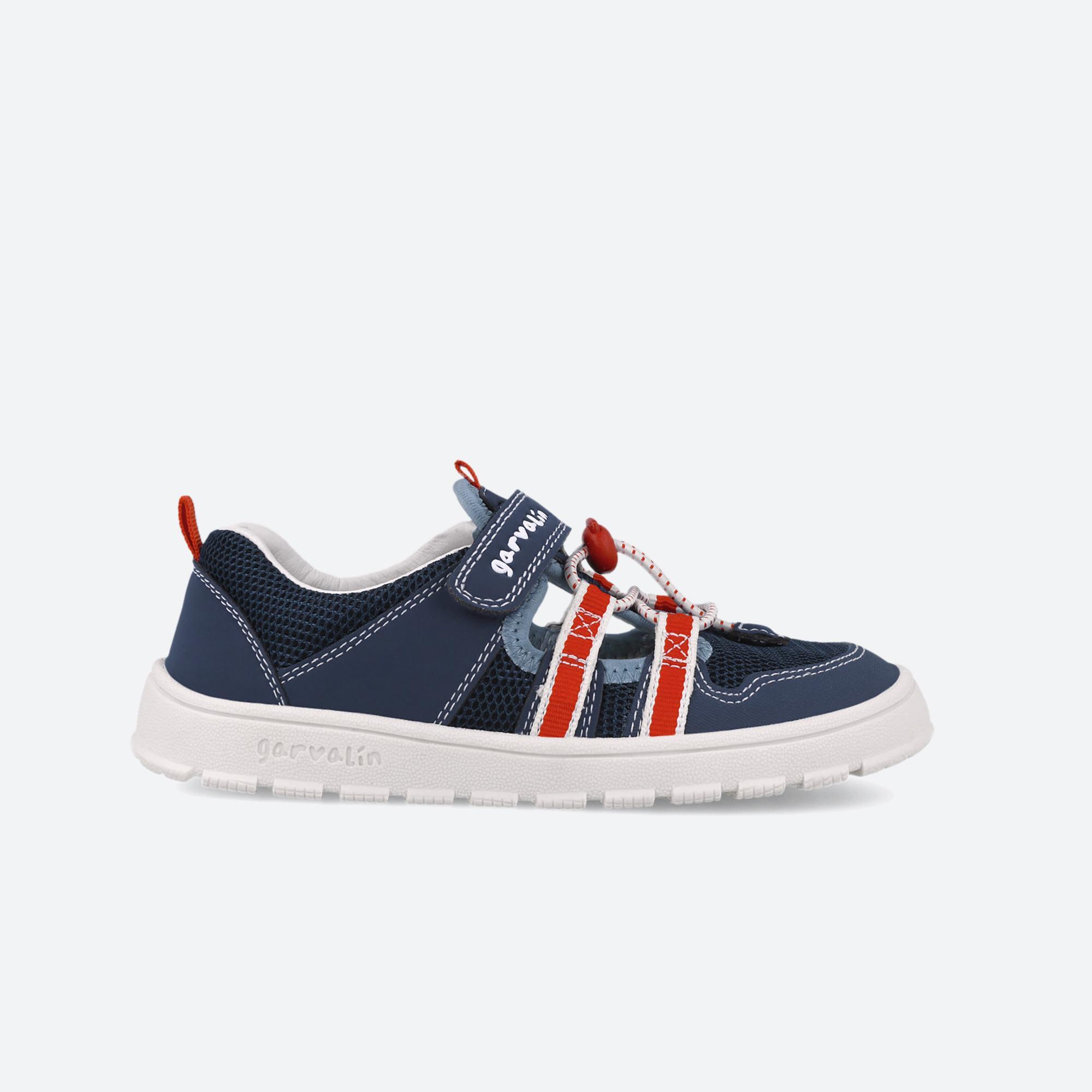 Sandálias fechadas barefoot menino garvalín 252505a azul marinho fecho adesivo