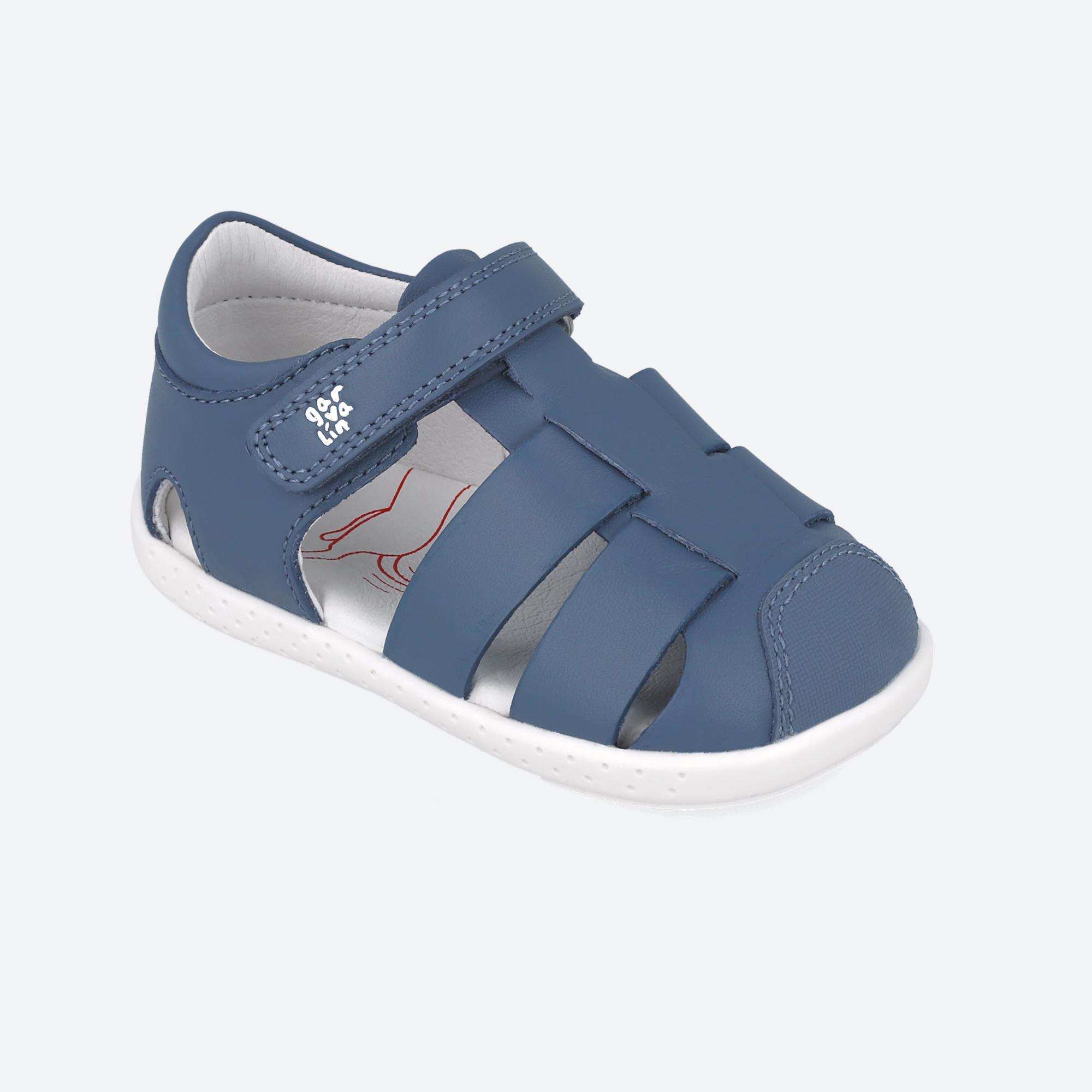 Sandalias Barefoot Niños Garvalín 252326A Azules Cierre Adherente 4/7