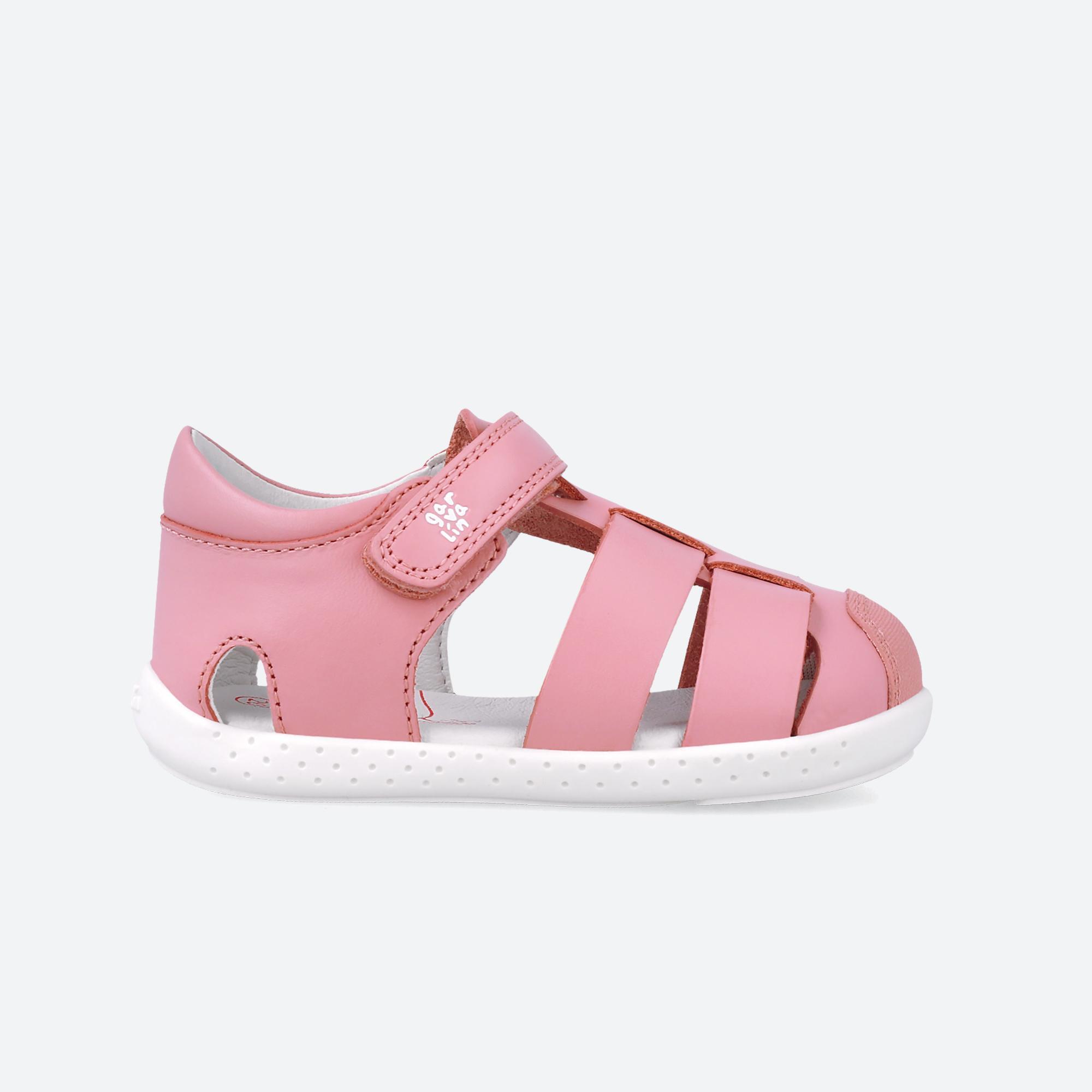 Sandálias caranguejo barefoot menina garvalín 252326d rosa fecho adesivo