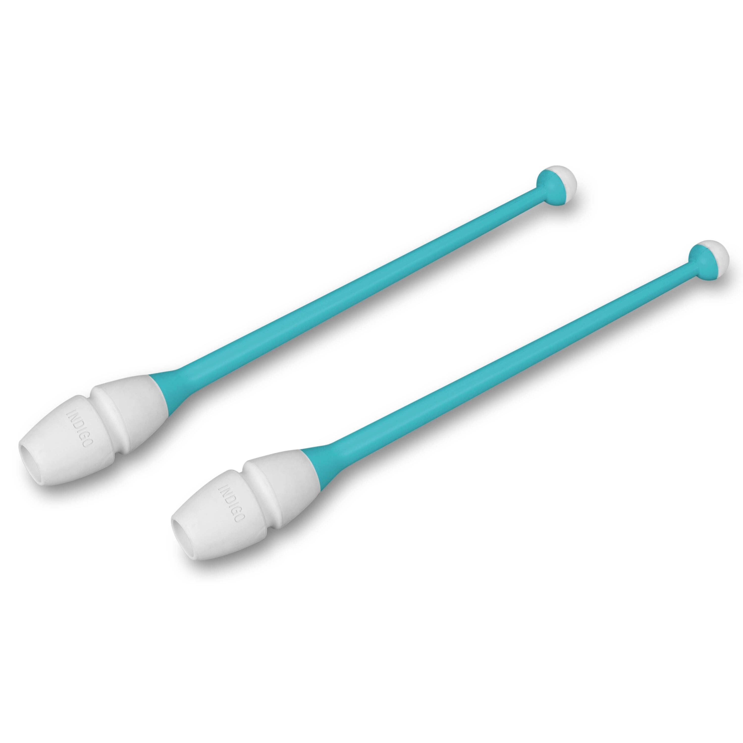 Mazas Engarzables de Tecnocaucho INDIGO 36 cm Turquesa-Blanco 2/4