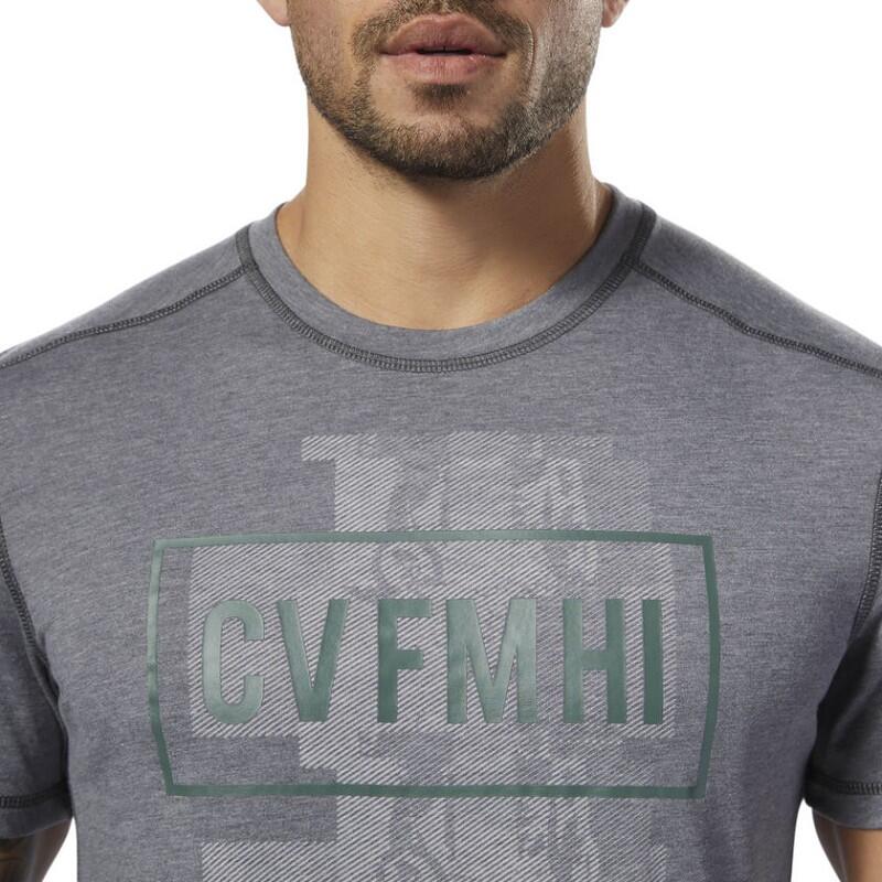 TSHIRT  CROSSFIT D94898 BURNOUT SS - SOLID  GRIGIO 3/4