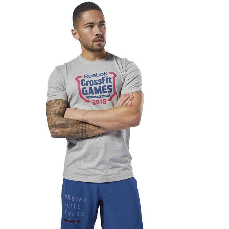 REEBOK TSHIRT  CROSSFIT DN2393 GAMES CREST  GRIGIO