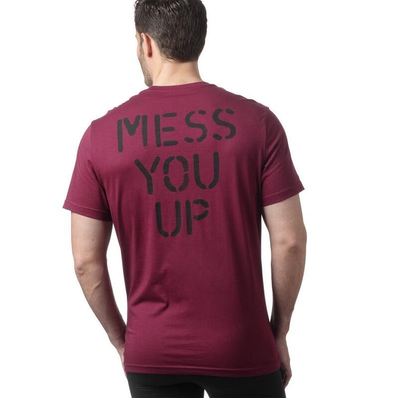 MAGLIA  CROSSFIT DH3689 MESS YOU UP  ROSSO 2/5