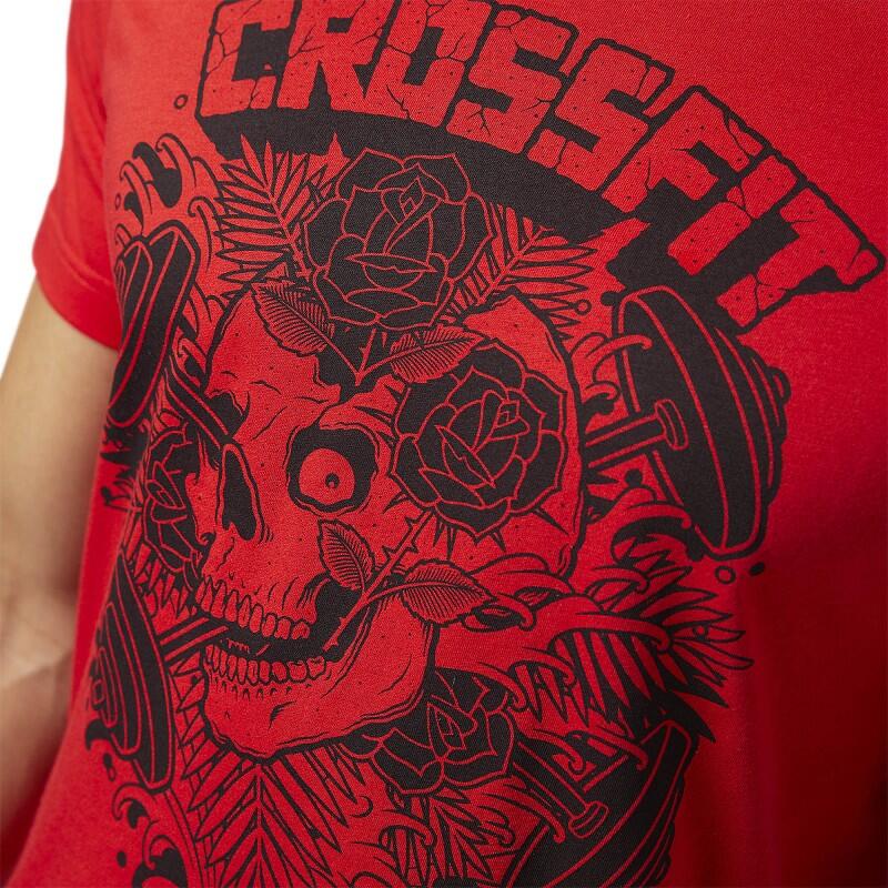 TSHIRT  CROSSFIT BR5534 MIKE GIANT SKULL  ROSSO 4/5