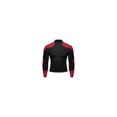 MAGLIA COLDGEAR COMPRESSION MANICA LUNGA NERO ROSSO