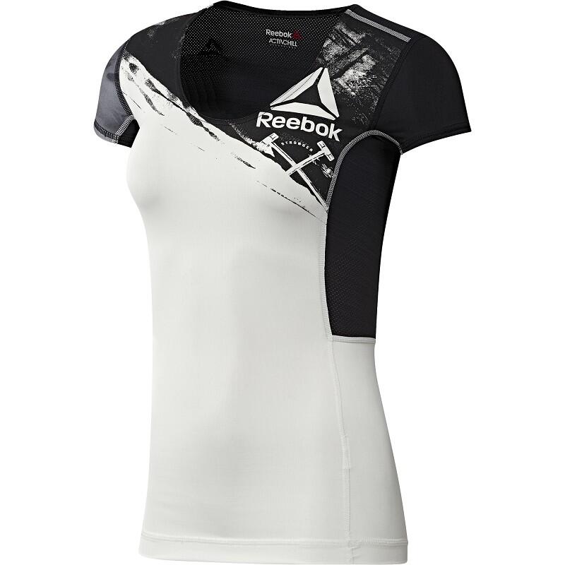 TSHIRT  CROSSFIT BK3139 ACTIVCHILL COMPRESSIVA  BIANCO 2/3