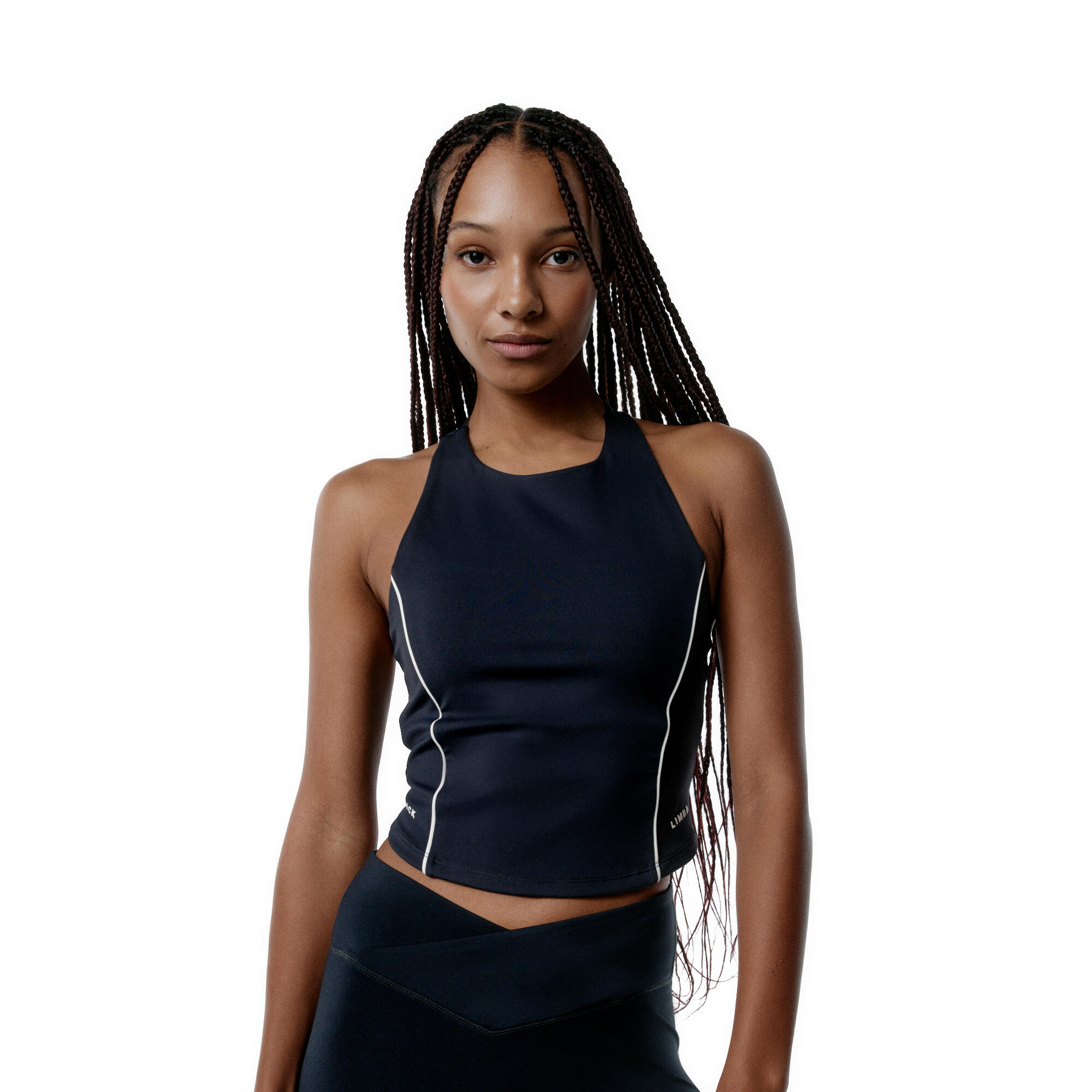 Top desportivo Echo Suporte Basso das mulher Black Limba