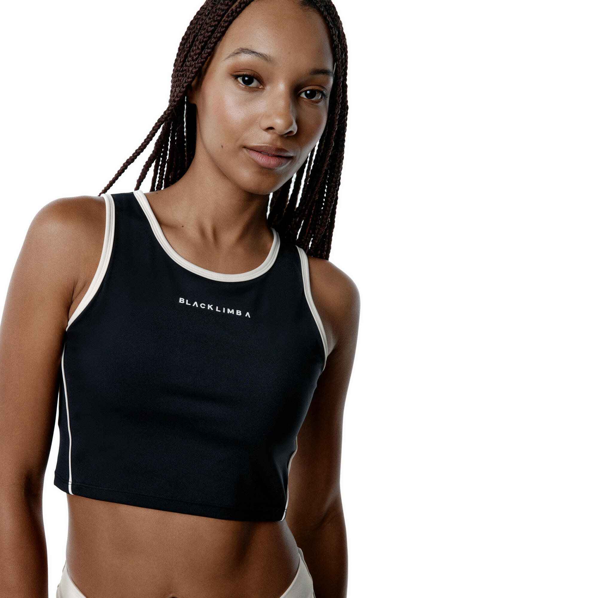 BLACK LIMBA Sujetador Top deportivo Streamline Sujeción alta de mujer Black Limba