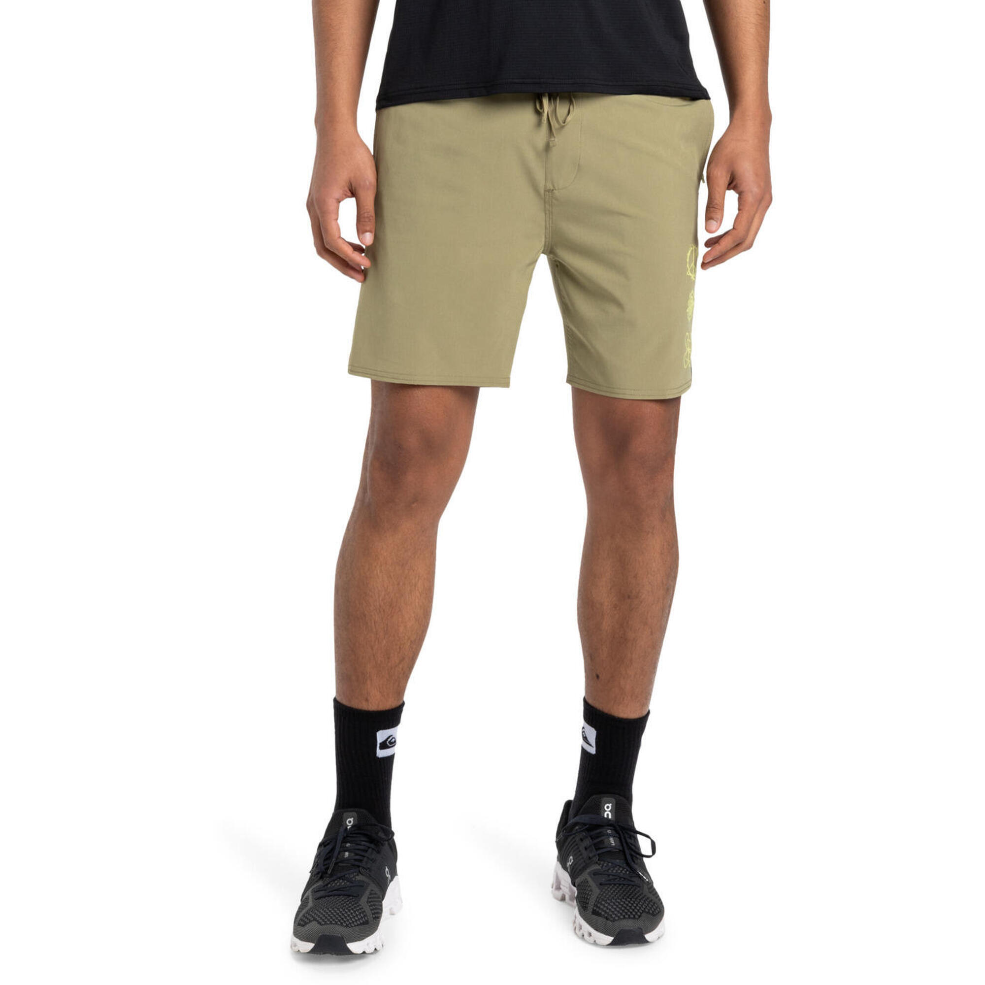 Quiksilver - Short De Sport Omni Training 17" Beige Homme - Short - Beige - M - Decathlon