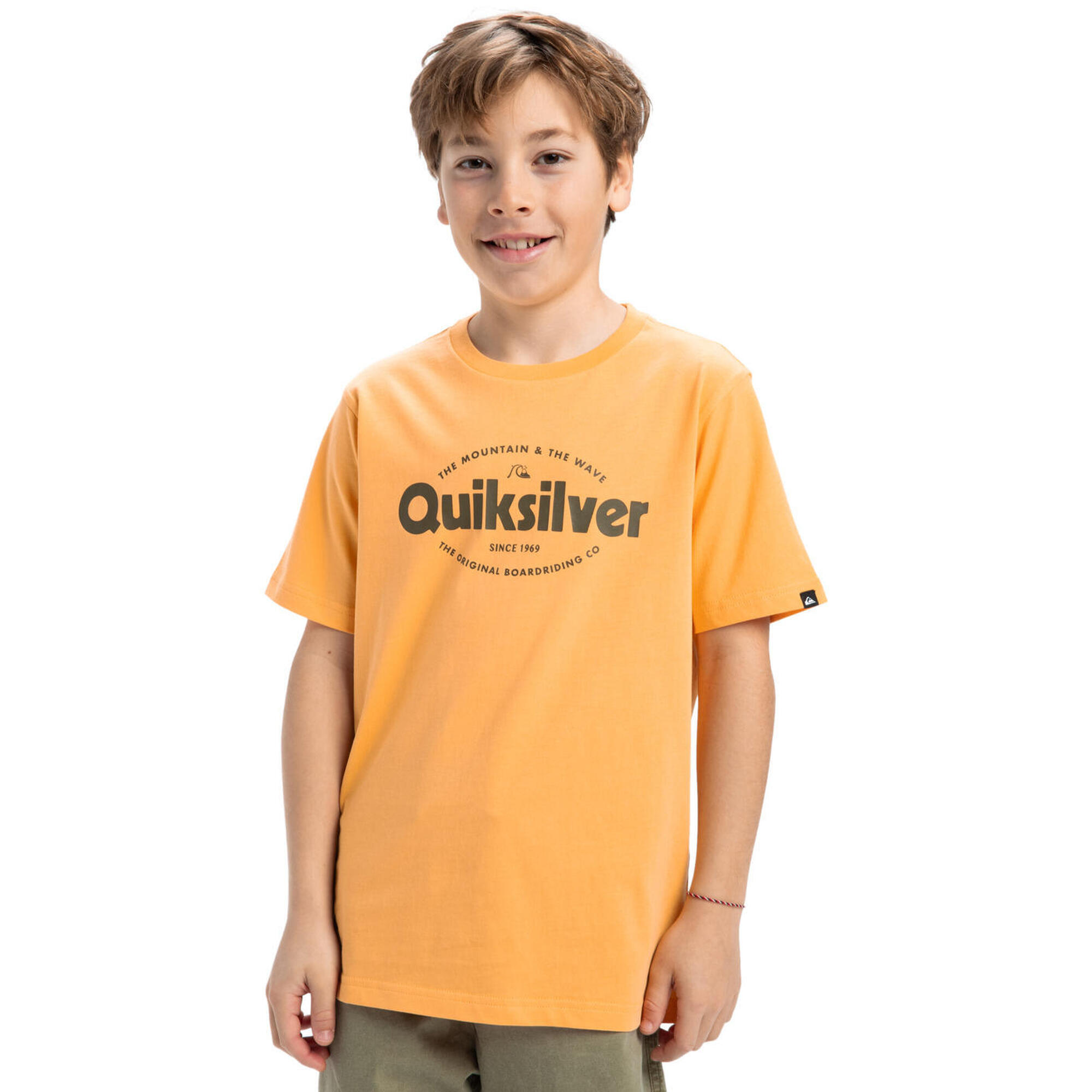 Quiksilver - T-shirt À Manches Courtes Ev Shape All Days Orange Garçon - T-shirt Manches Courtes - Orange - 10 À 12 Ans - Decathlon