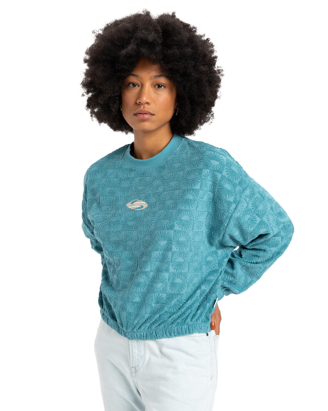 Sweat en molleton TROPIC DAY SPONGE Bleu Femme 1/4