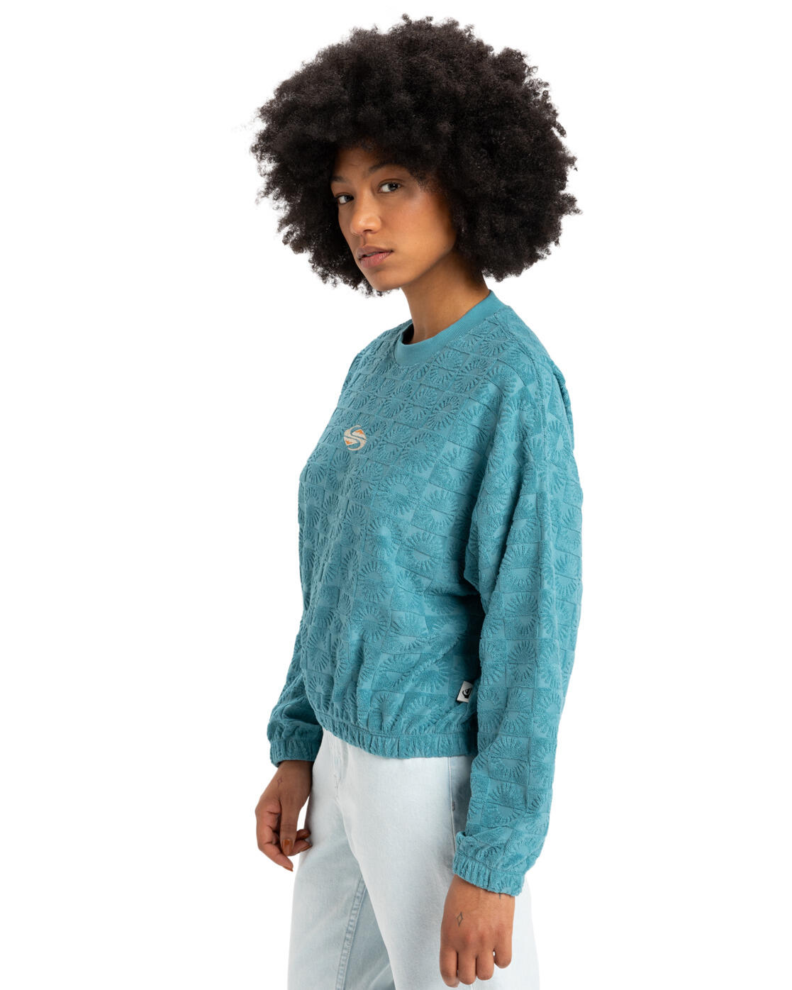 Sweat en molleton TROPIC DAY SPONGE Bleu Femme 3/4