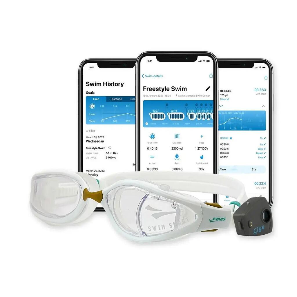 FINIS Smart Goggle Max Kit with Smart Coach - Clear