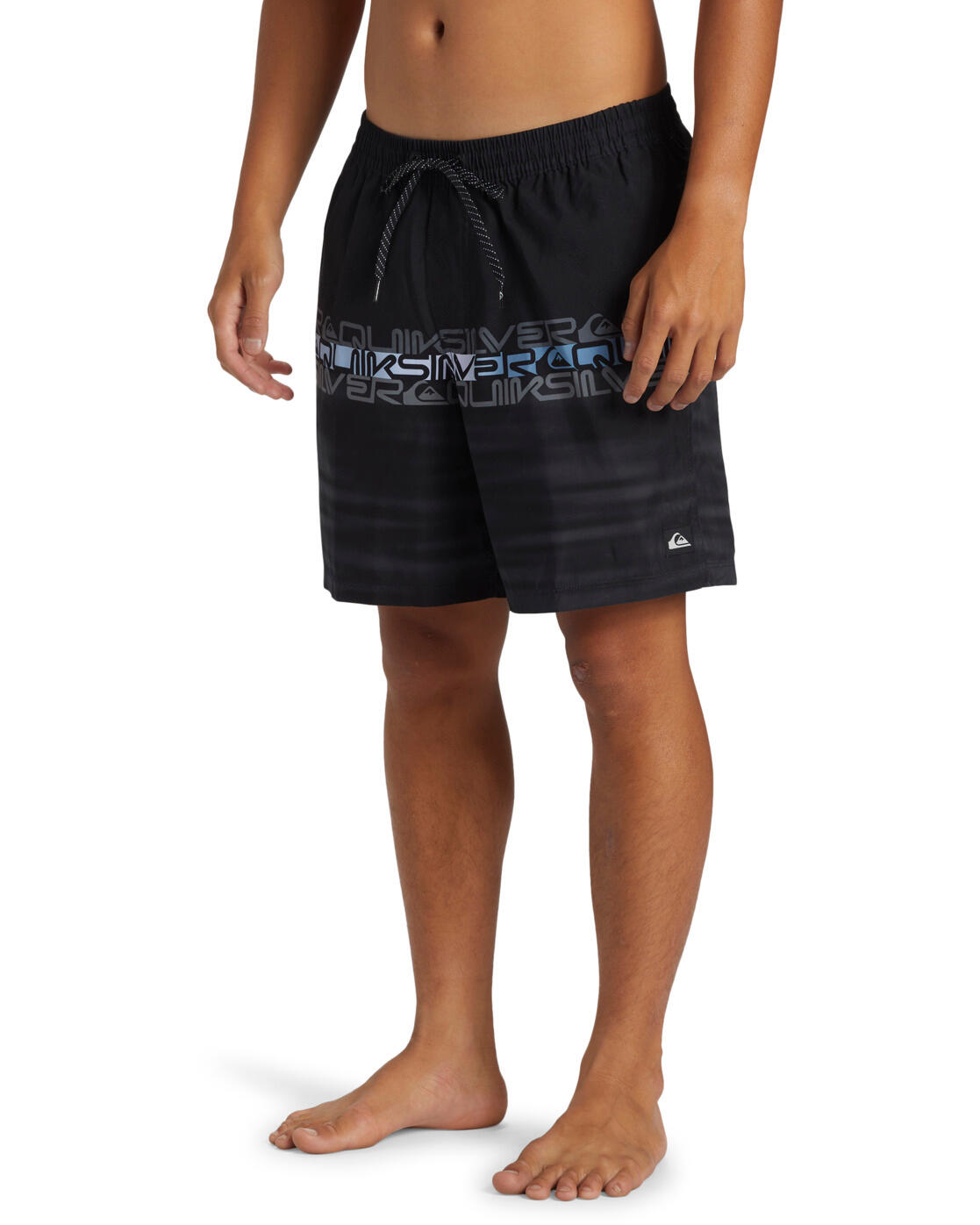 Short de bain EVERYDAY WORDBLOCK VOLLEY 17" Noir Homme 3/4