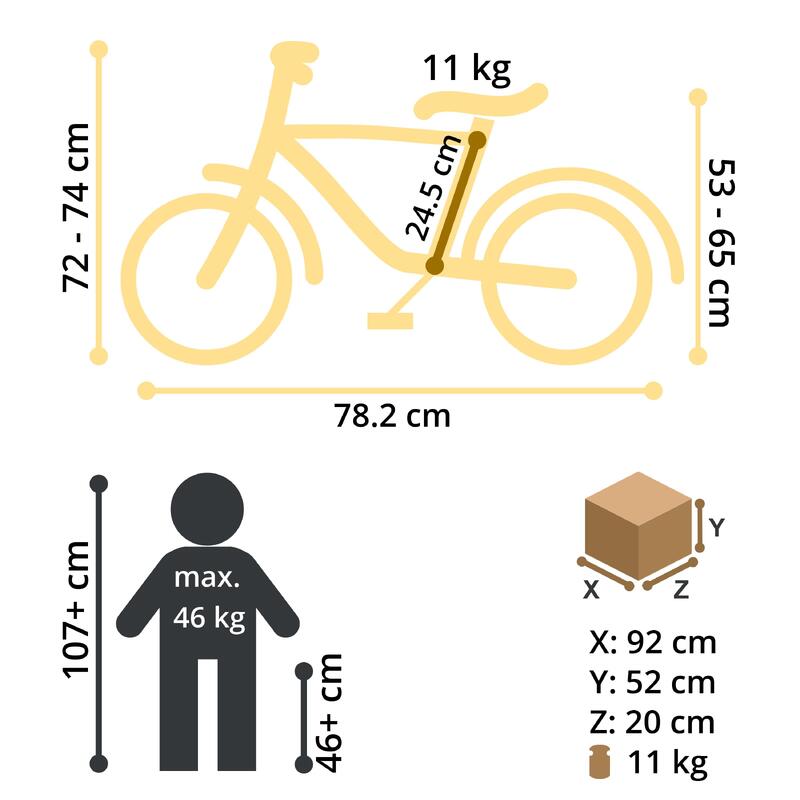 16 Pouces Quel Grandeur De Velo Taille Velo 16 Pouces Age Gibus