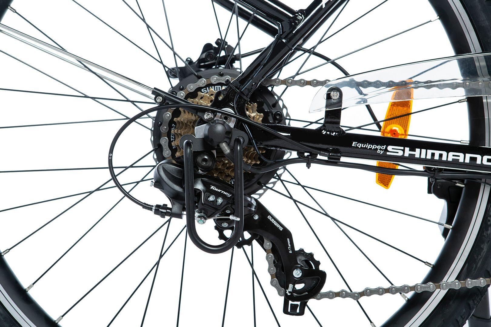 28" City E-Bike | Aluminiumrahmen | Shimano 7-Gang | 36V 16Ah Akku 3/7