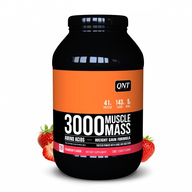 3000 Muscle Mass - Morango - 1,3 kg Exclusivo Online                             4 cores disponíveis
 34,99€  Preço por quantidade 26,92€kg QNT 3000 Muscle Mass - Morango - 1,3 kgVendido e expedido por: Outdoor Lux    