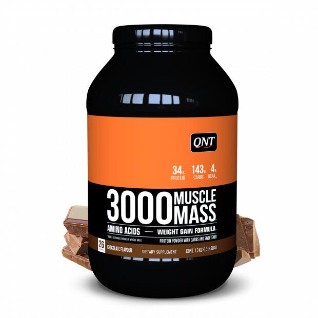 3000 Muscle Mass - Chocolate - 1,3 kg Exclusivo Online                             4 cores disponíveis
 34,99€  Preço por quantidade 26,92€kg QNT 3000 Muscle Mass - Chocolate - 1,3 kgVendido e expedido por: Outdoor Lux    
