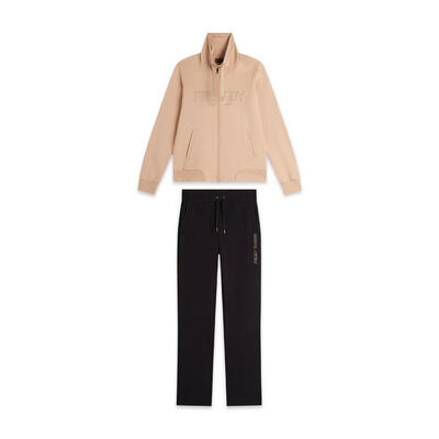 Tuta sportiva Donna con Zip e Collo alto e pantaloni wide