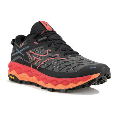 Mizuno wave mujin 10 trailrunschoenen zwart en rood